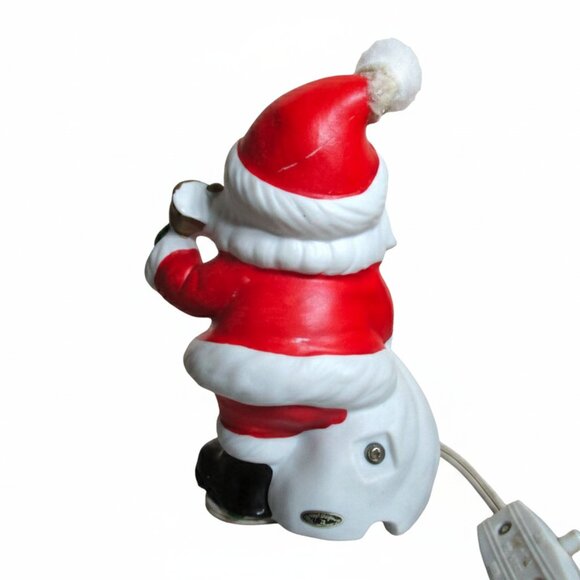 RARE Josef Originals Illuminated Santa Figurine Lamp Vintage Ceramic Christmas - Picture 6 of 12